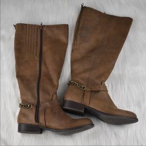 Lane Bryant Wide Calf Brown Tall Riding Boots 9